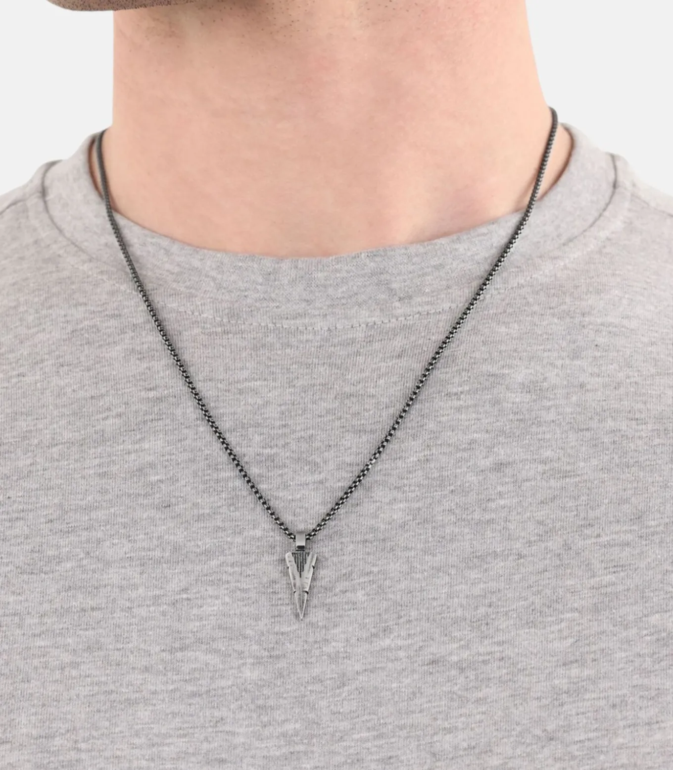 Ketting met hanger voor mannen, roestvrij staal