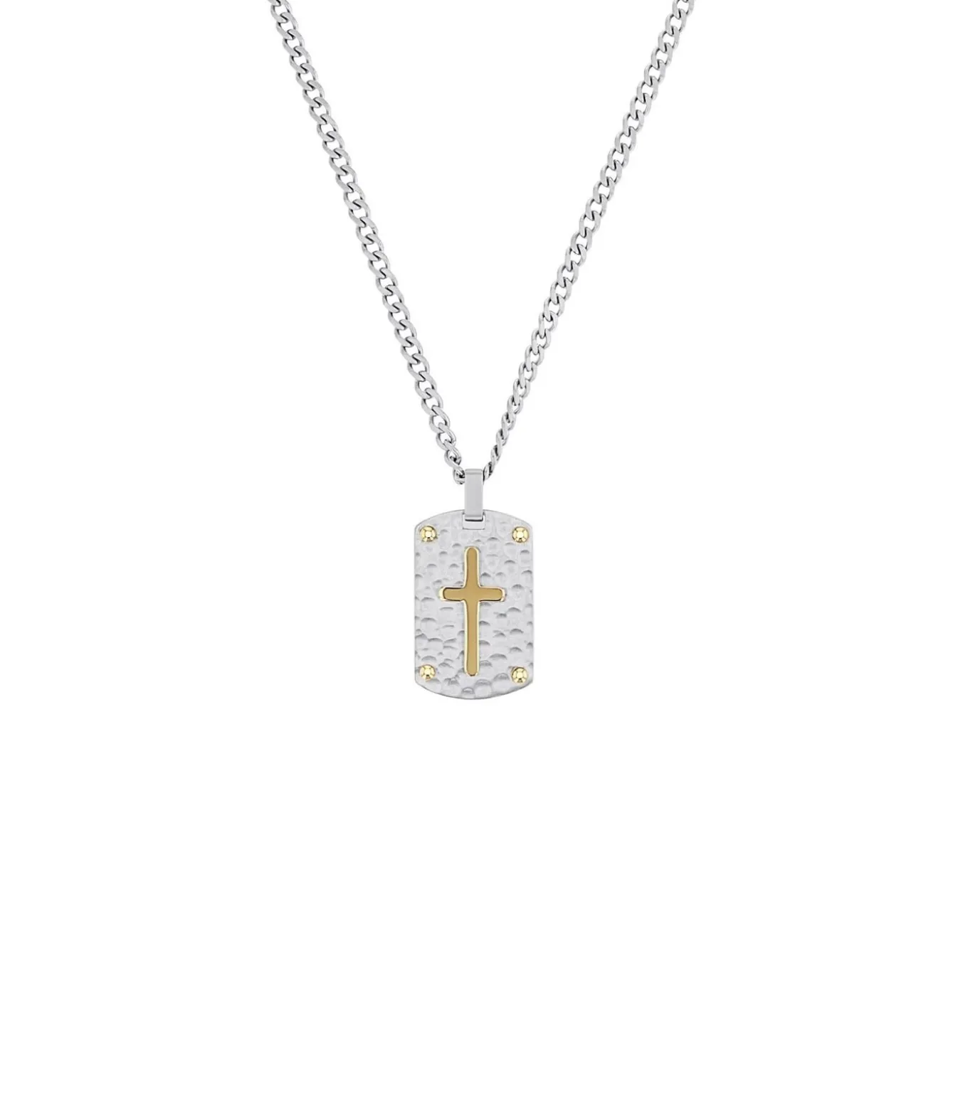 Ketting met hanger voor mannen, kruis van roestvrij staal