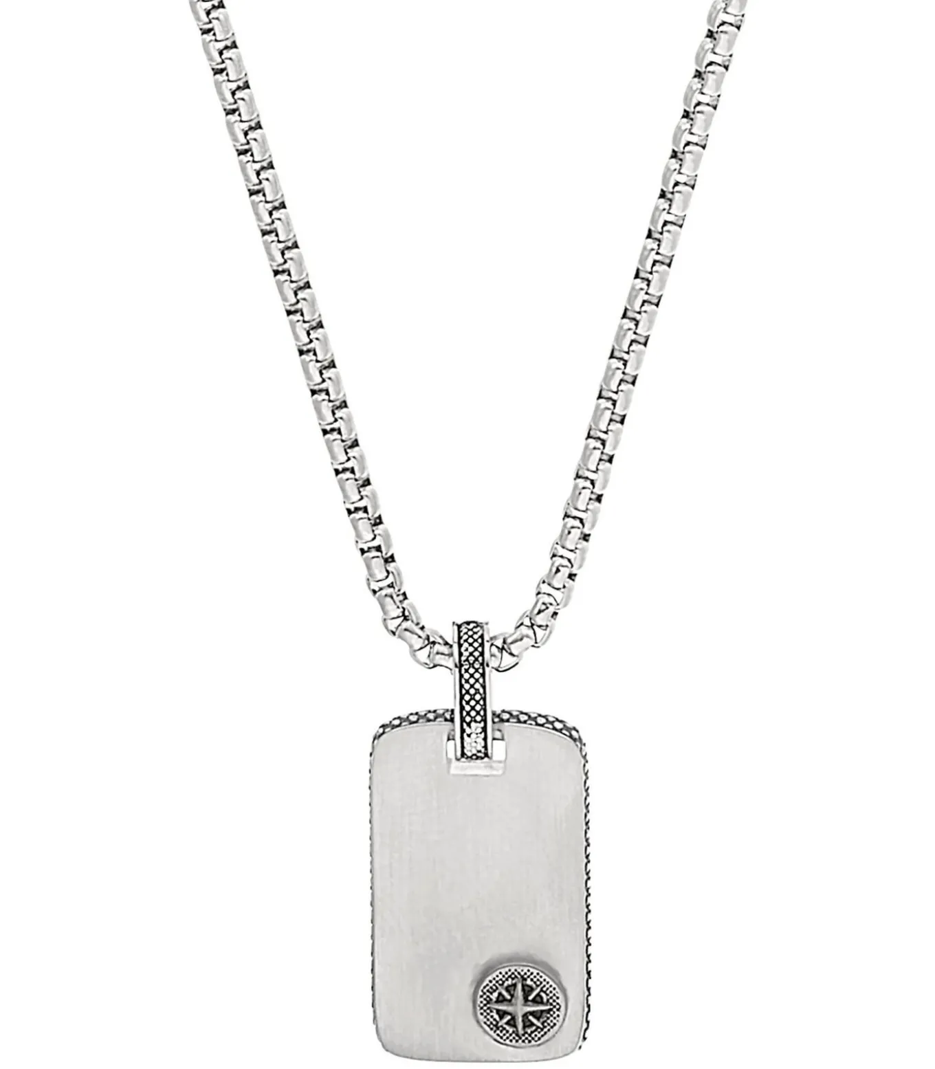 Ketting met hanger voor mannen, roestvrij staal | Kompas