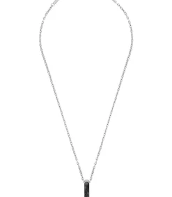 Ketting met hanger voor mannen, roestvrij staal, jaspis