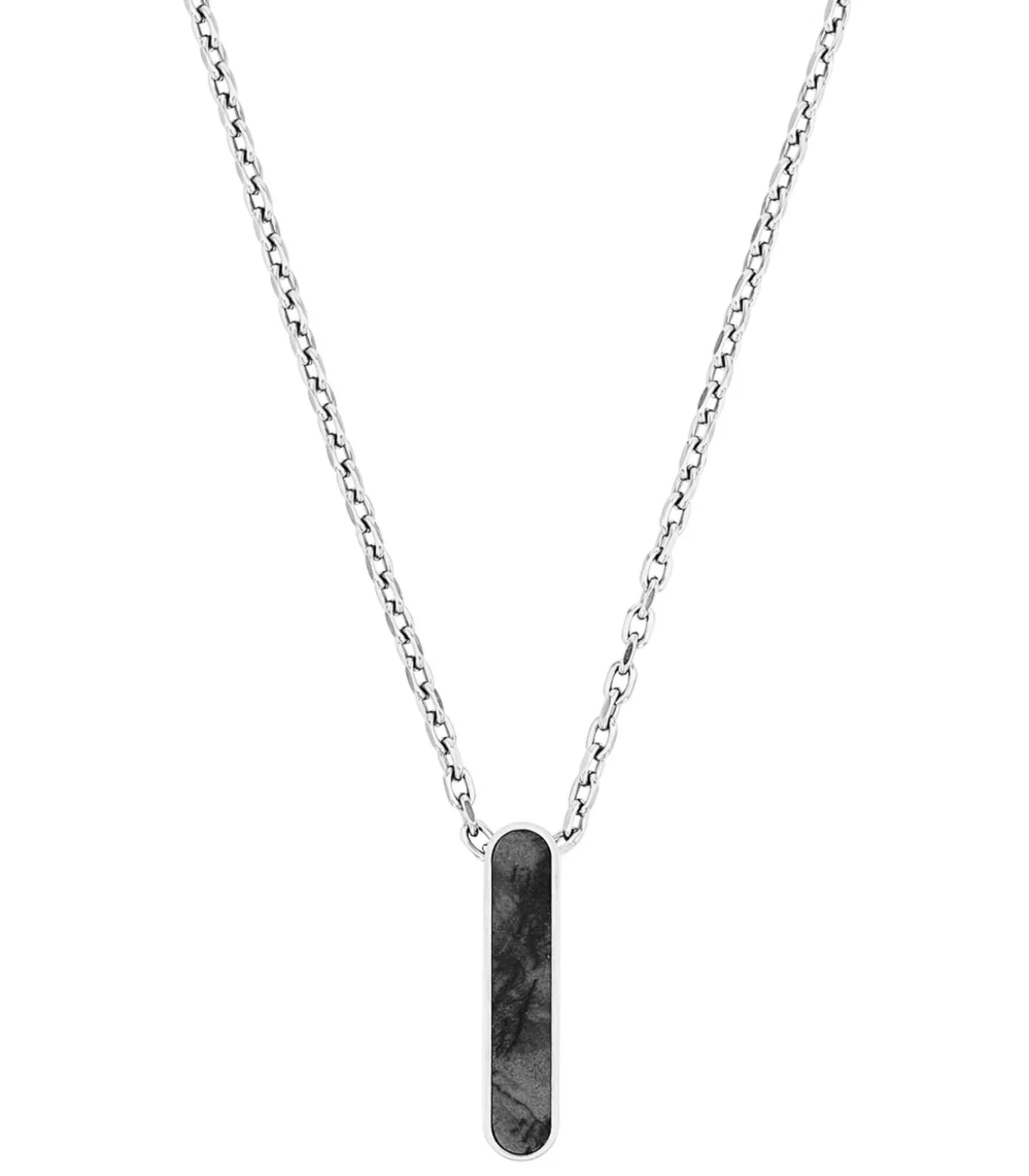 Ketting met hanger voor mannen, roestvrij staal, jaspis