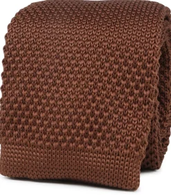 Knitted Stropdas Bruin TK-06