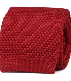 Knitted Stropdas Rood TK-04