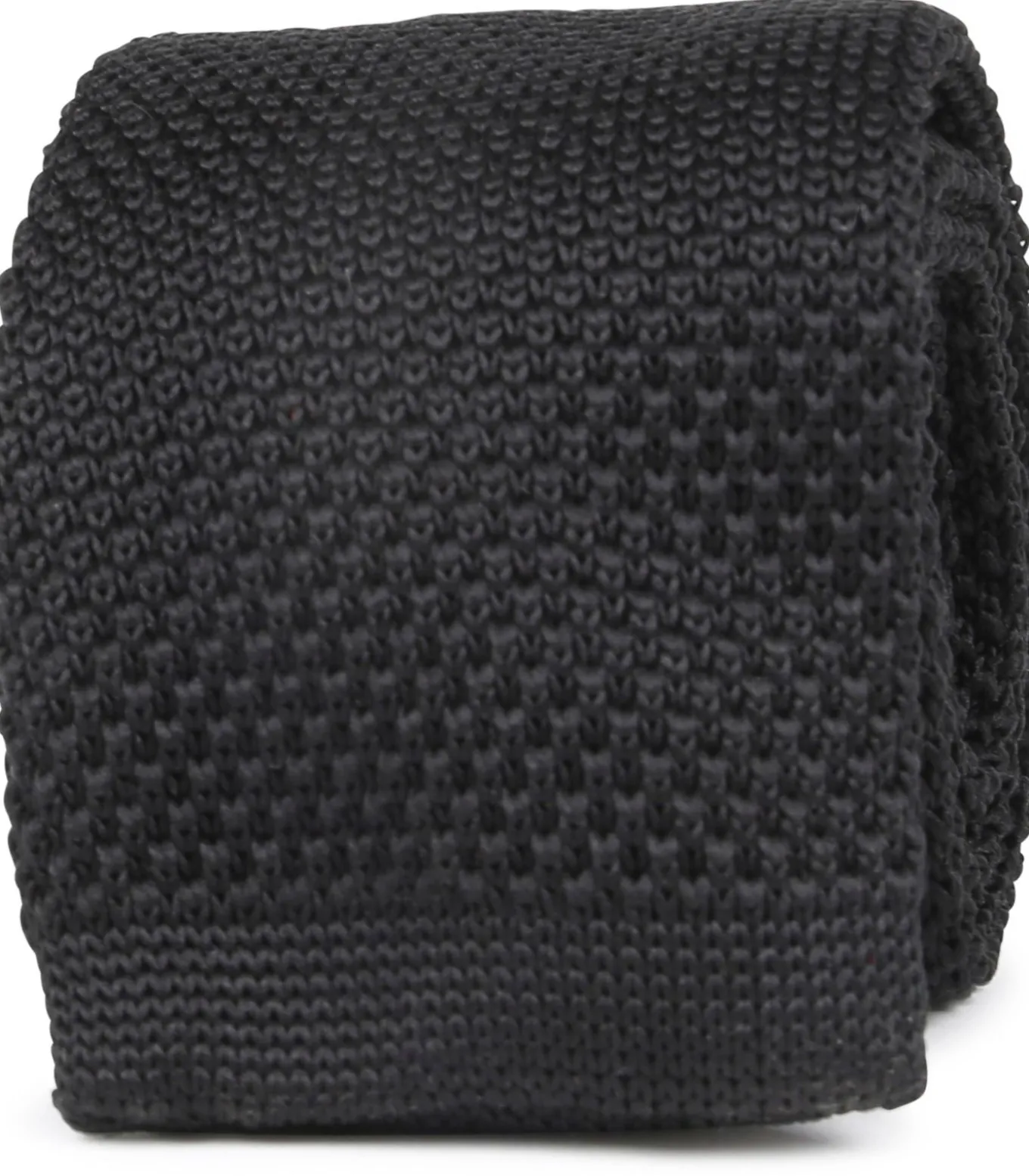 Knitted Stropdas Zwart TK-08
