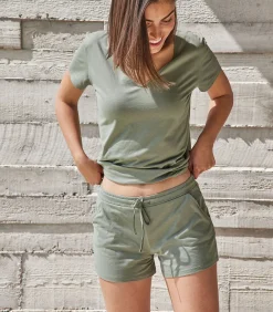 Korte broek van katoenjersey, MARGOT