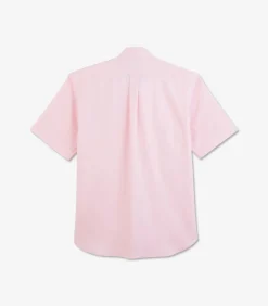 Korte mouwen roze katoenen shirt