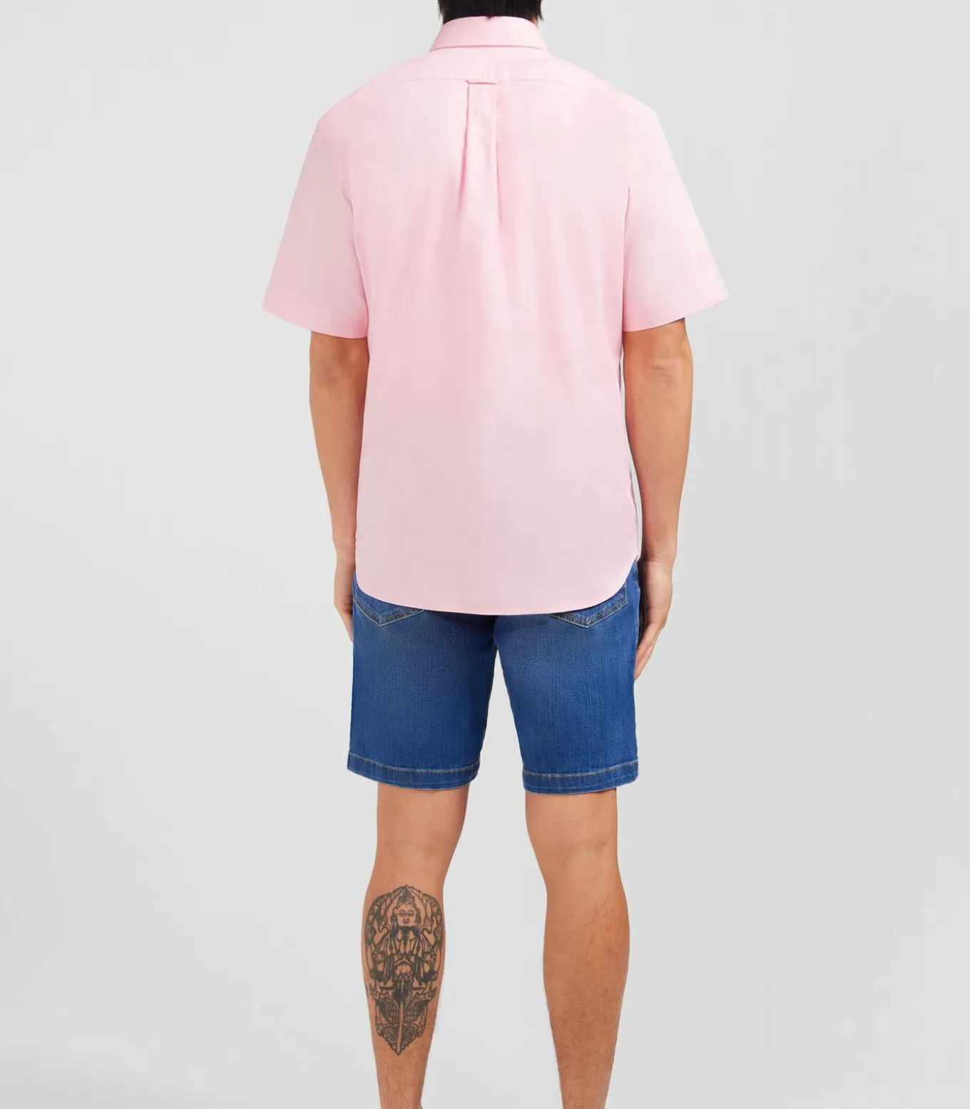 Korte mouwen roze katoenen shirt