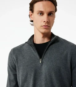 Koton Half Zippered Knit Sweater