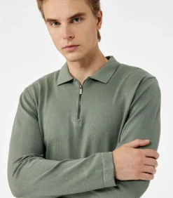 Koton Half Zippered Knit Sweater