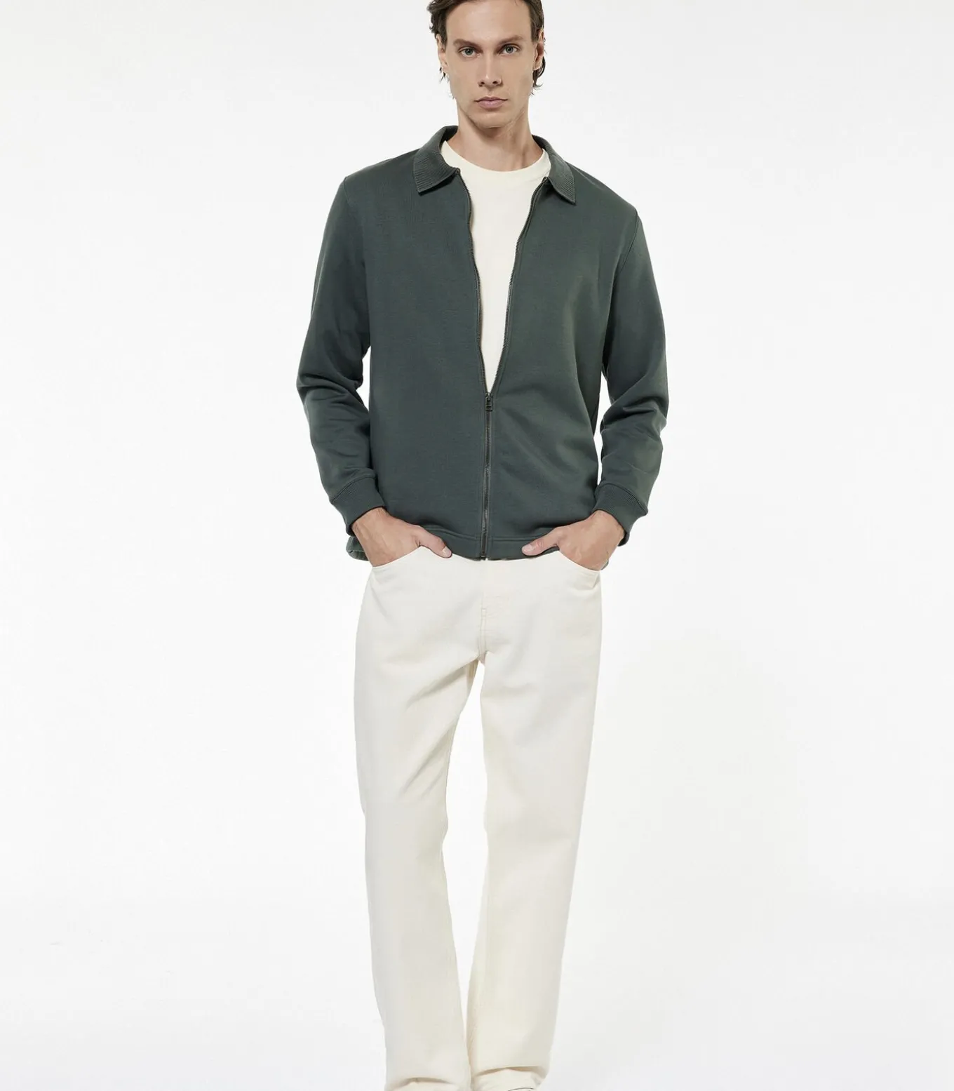Lang vest met lange mouwen