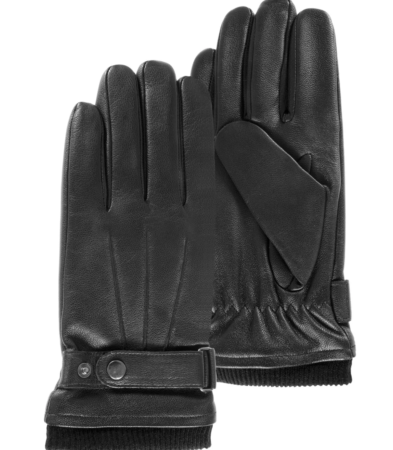 Leren handschoenen voor heren Zwart