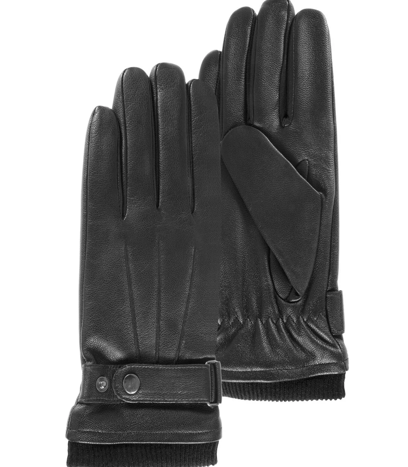 Leren handschoenen voor heren Zwart
