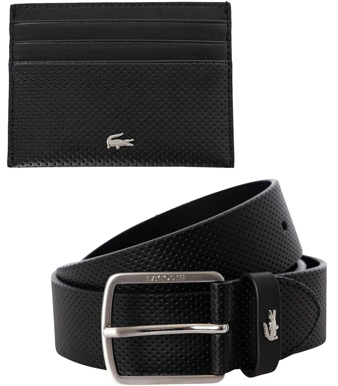 Leren Riem/Kaarthouder Cadeauset