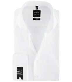 Level Five Shirt Extra Lange Mouwen Wit Dubbelmanchet