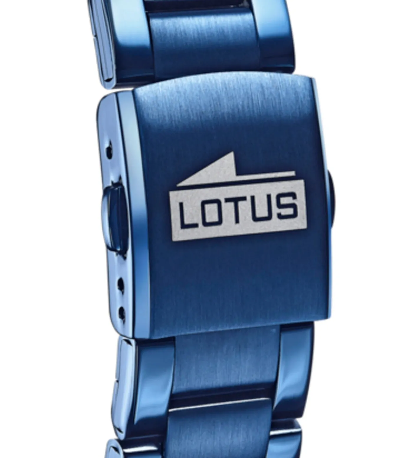 Lotus heren blauw connected staal