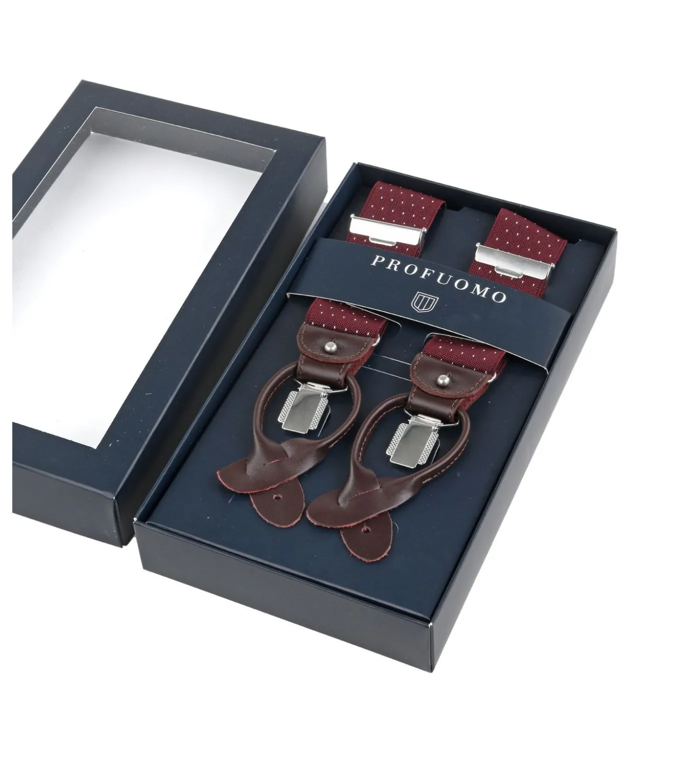 Luxe Bretel Bordeaux-Wit