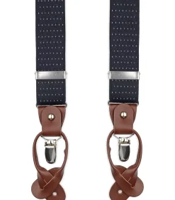 Luxe Bretels Navy Stippen