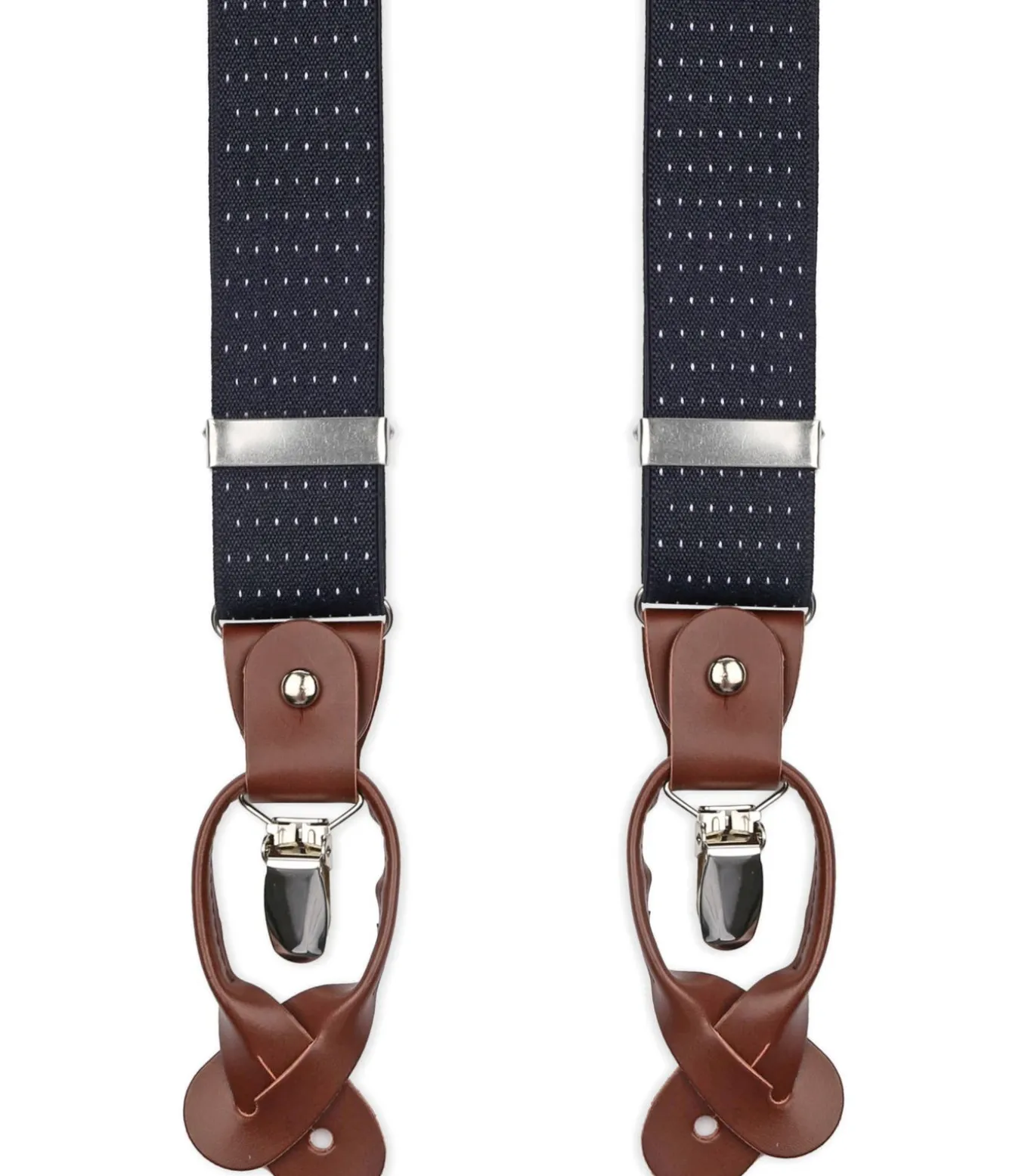 Luxe Bretels Navy Stippen