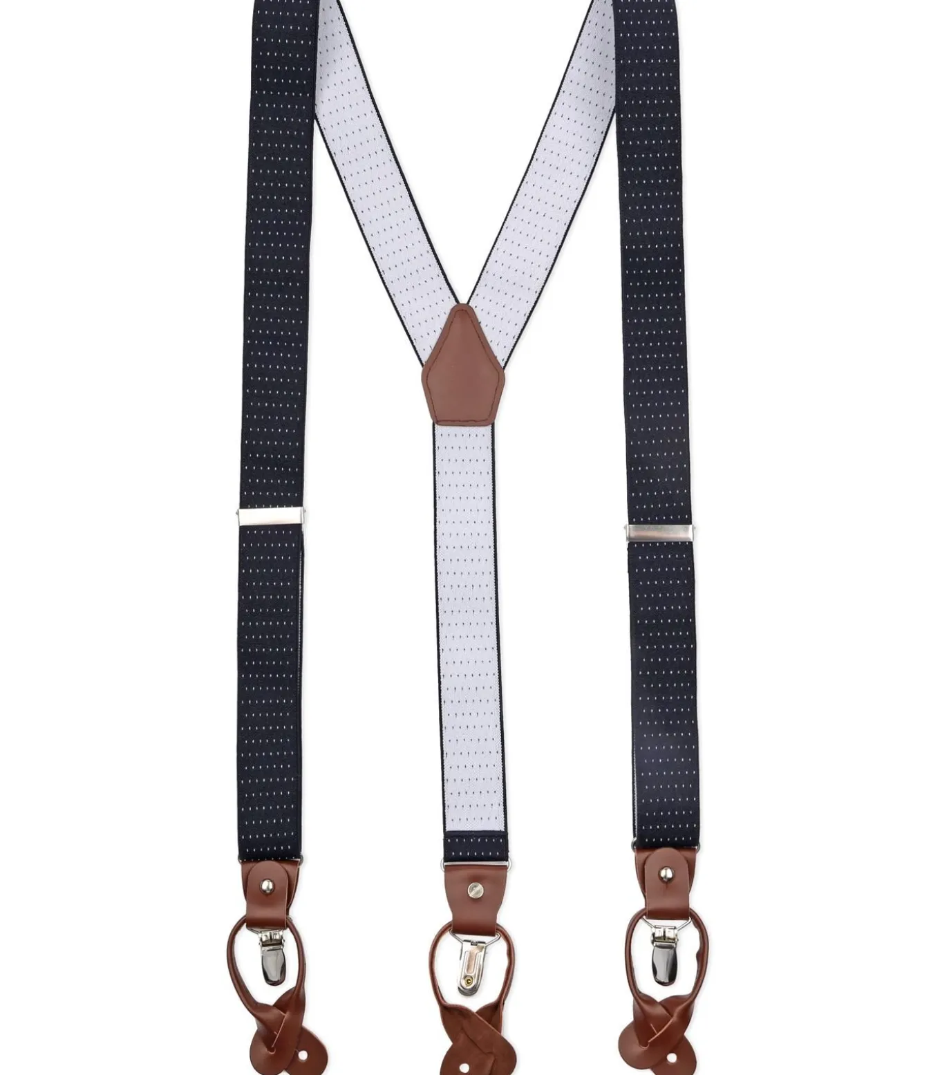 Luxe Bretels Navy Stippen