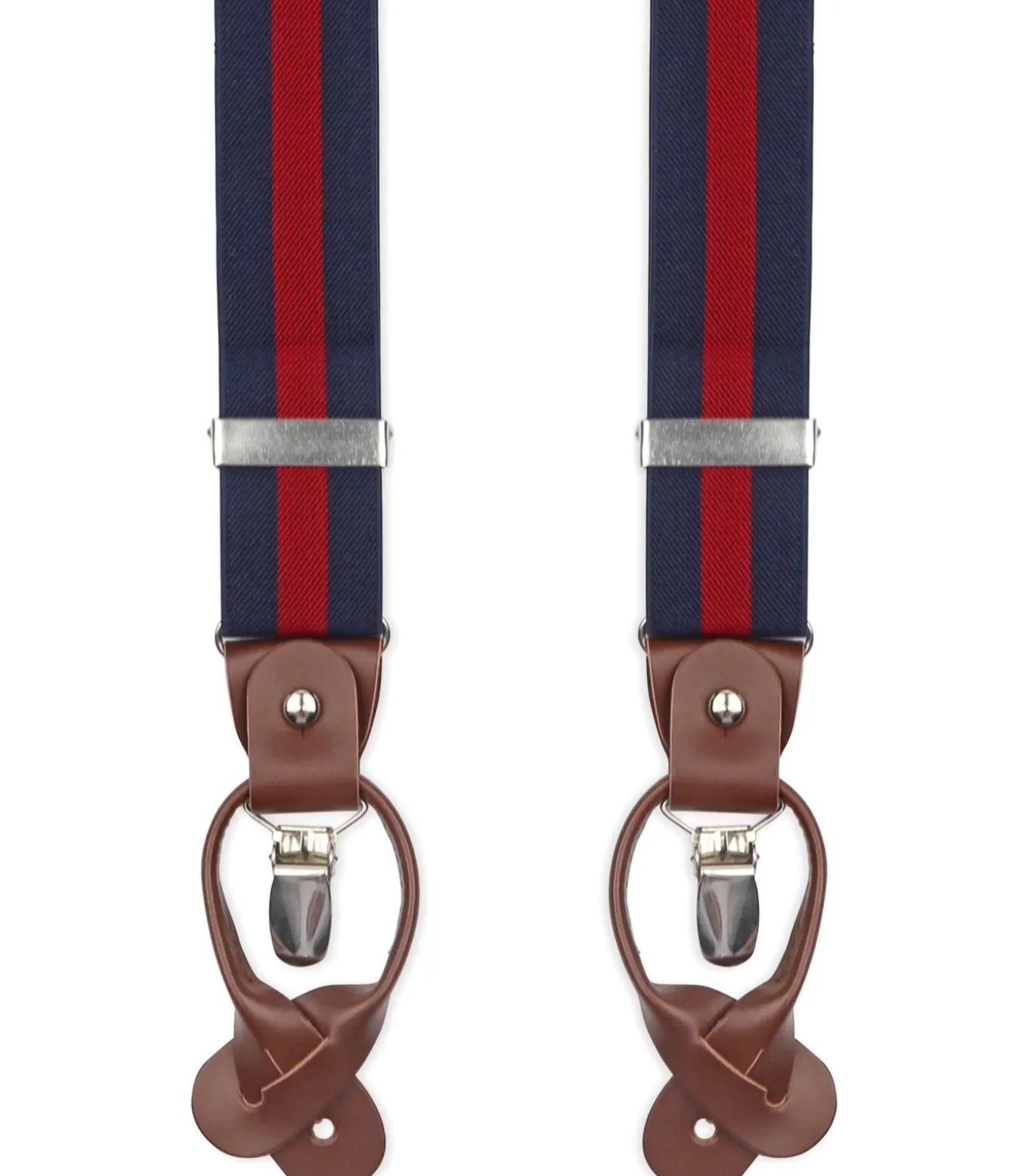 Luxe Bretels Navy Streep Rood
