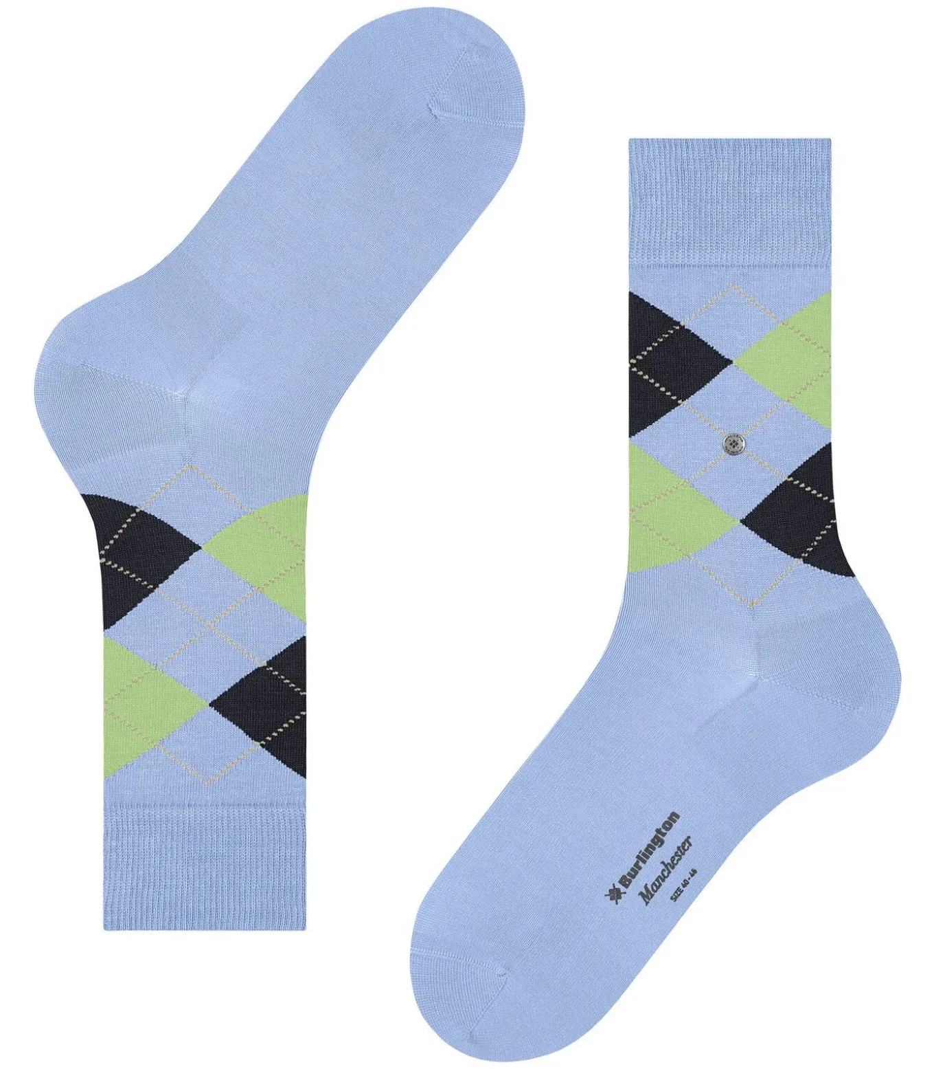 Manchester Sok Ruit Blauw 6258