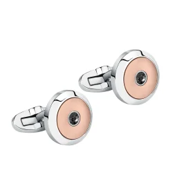 Manchet Botutones in staal, edelstenen, roségoud ip URBAN