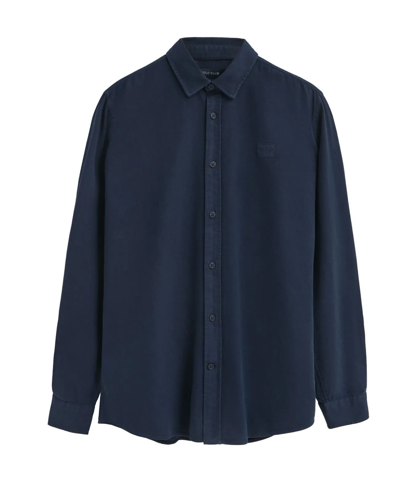 Marineblauw hemd met regular fit en Polo Club-logo