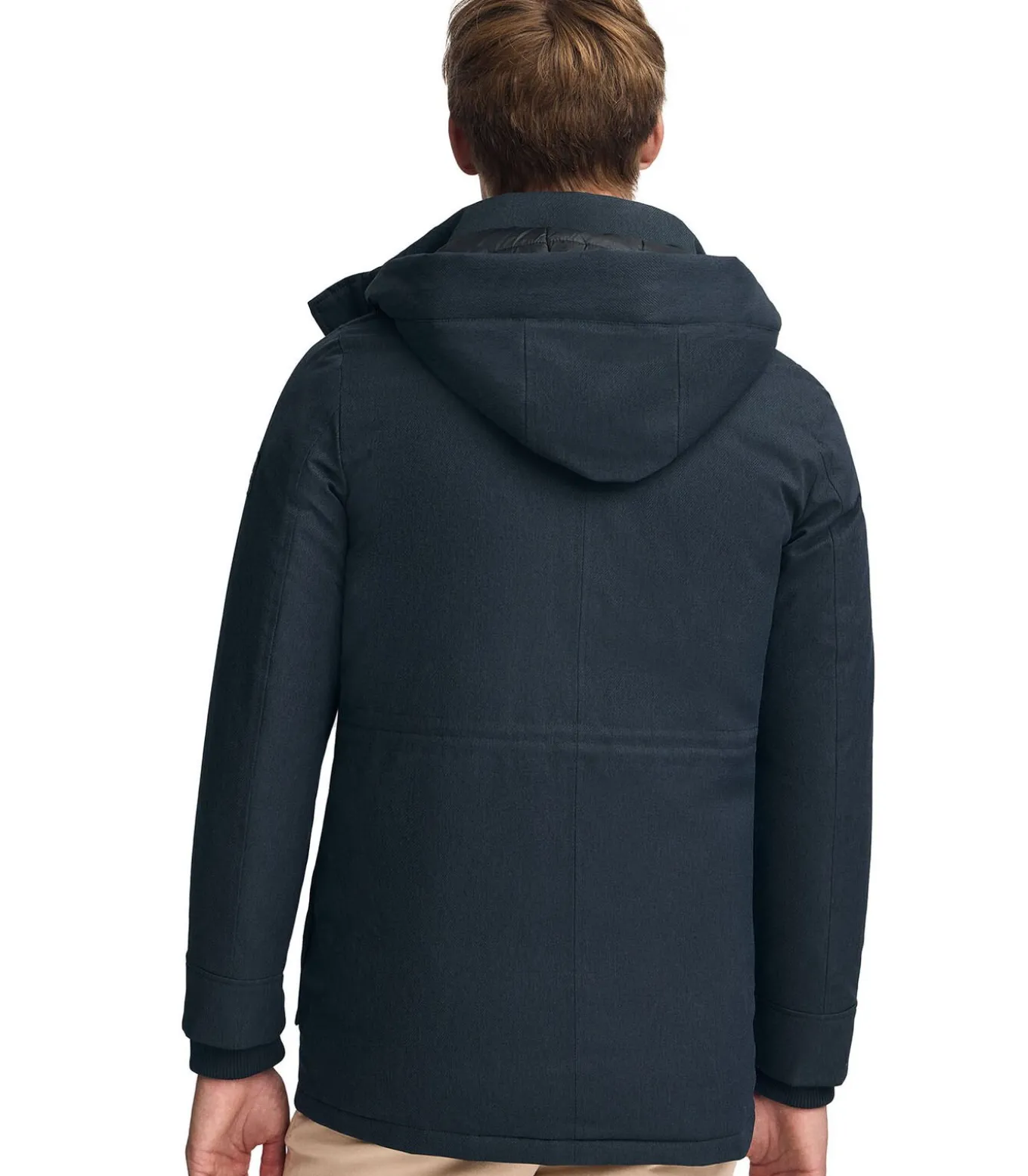 Marineblauwe parka Mitte met Polo Club-logo