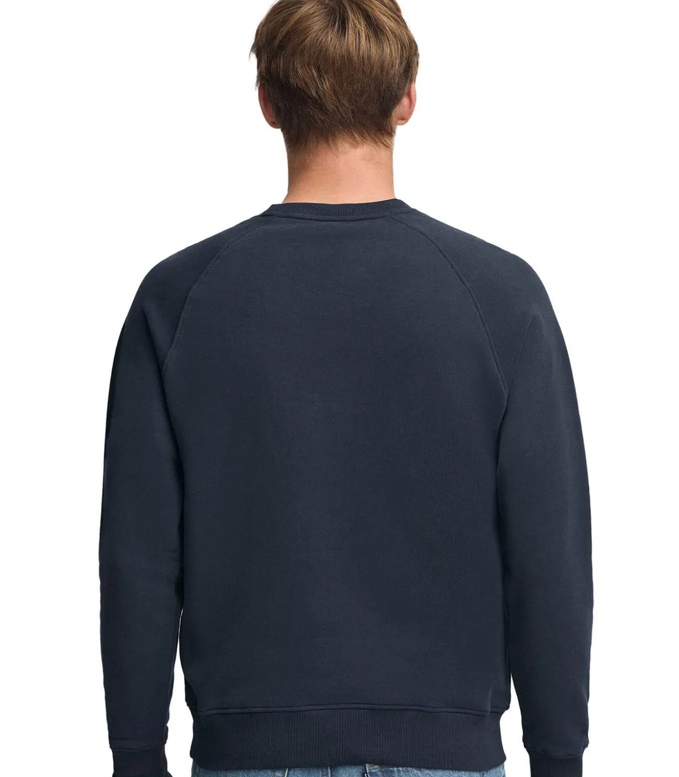 Marineblauwe sweater met relaxed fit, ronde hals en Polo Club-logo