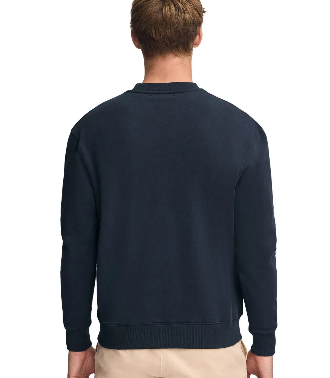 Marineblauwe sweater met loose fit en Polo Club-opdruk Established 2012
