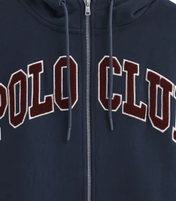 Marineblauwe sweater met loose fit en Polo Club-logo