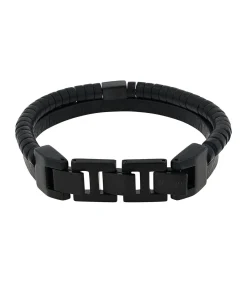 Mehrrei. Armband voor mannen, roestvrij staal, agaat