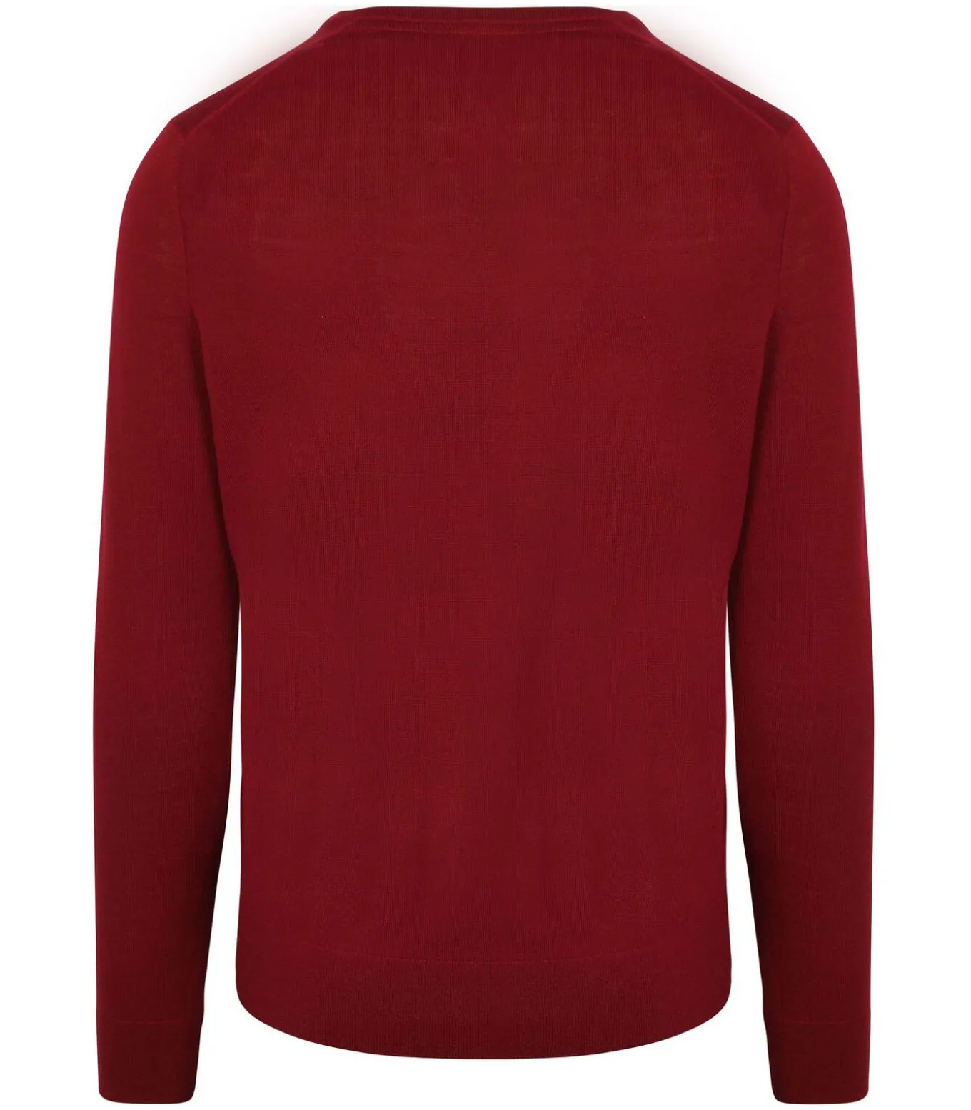 Merino Pullover V-Hals Donkerrood