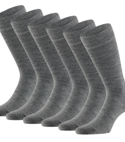 Merinowollen Sokken - 6 paar - Grey Melange