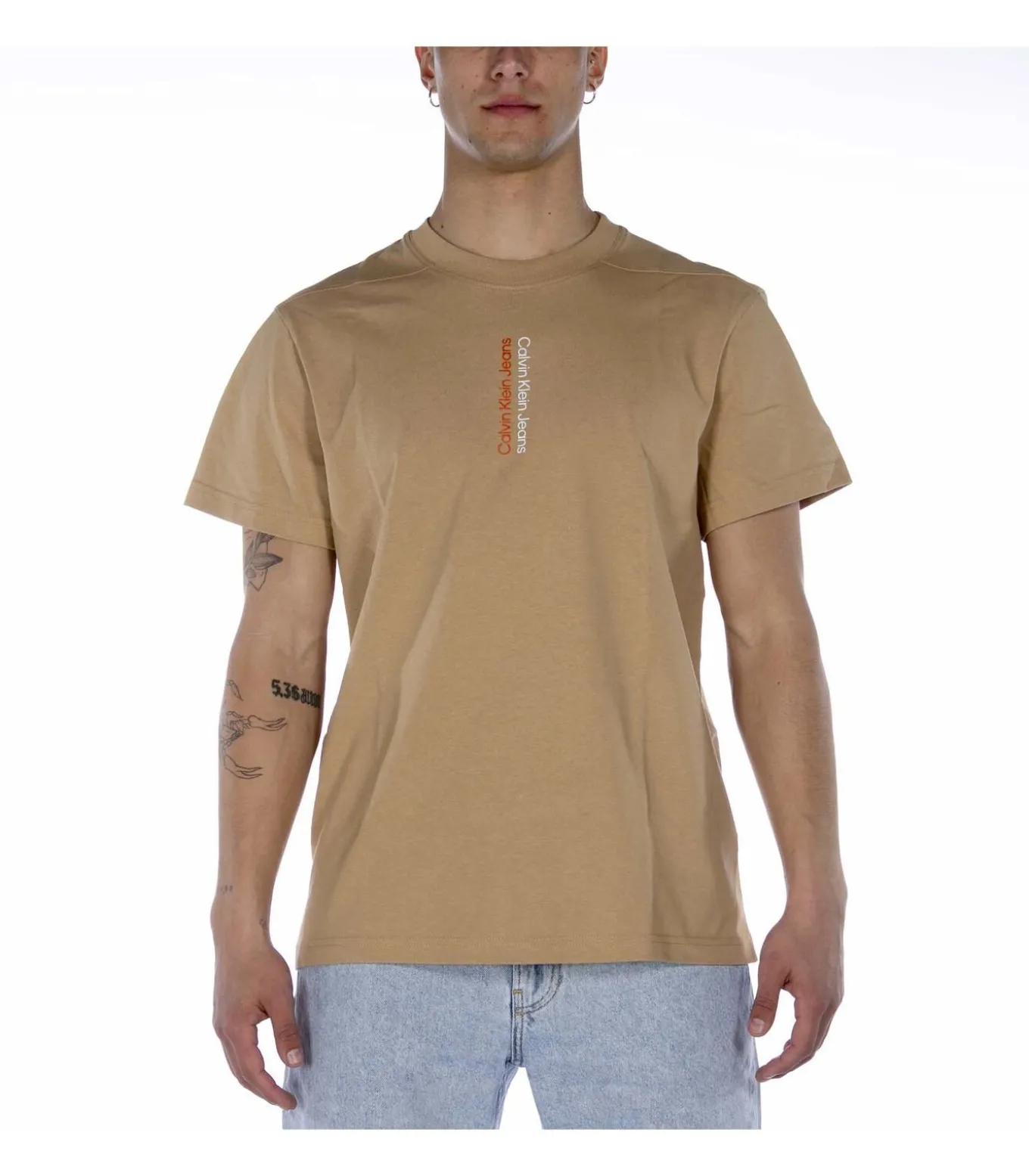 Mirror Logo Tee Beige
