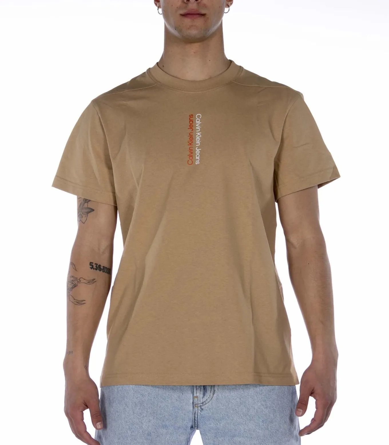Mirror Logo Tee Beige