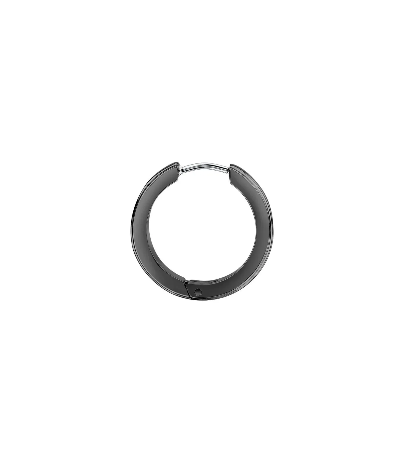 Mono stalen oorbel, email ROW