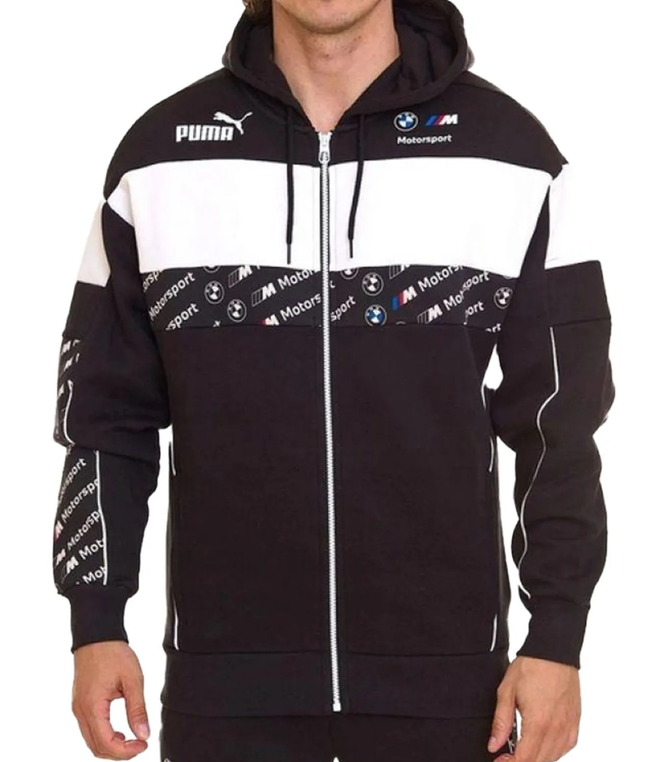 MOTORSPORT - Hoodie Met Volledige Ritssluiting - Zwart