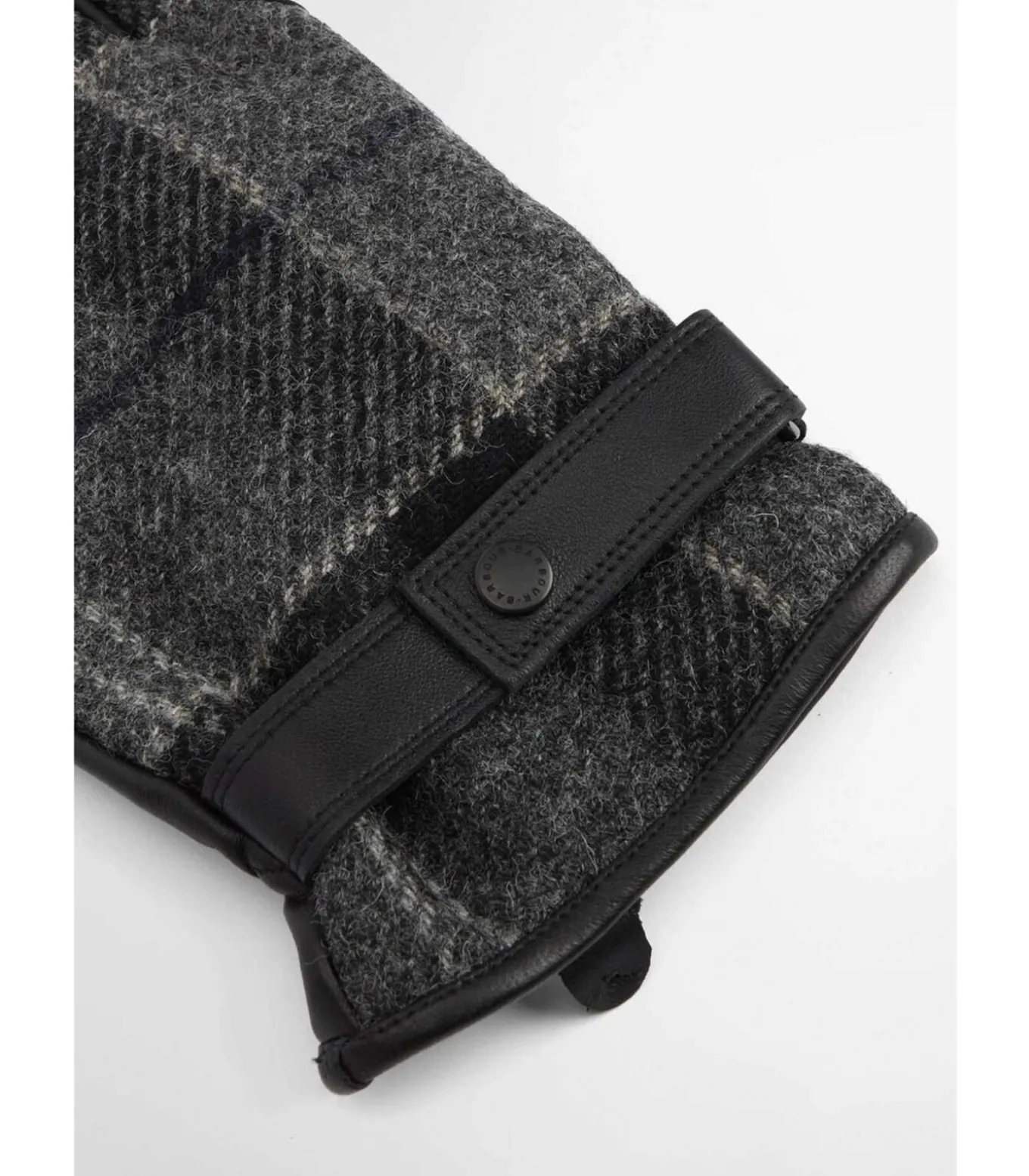 Newbrough tartan gloves - black grey