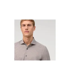Overhemd 24/7 Body Fit Stretch Bruin