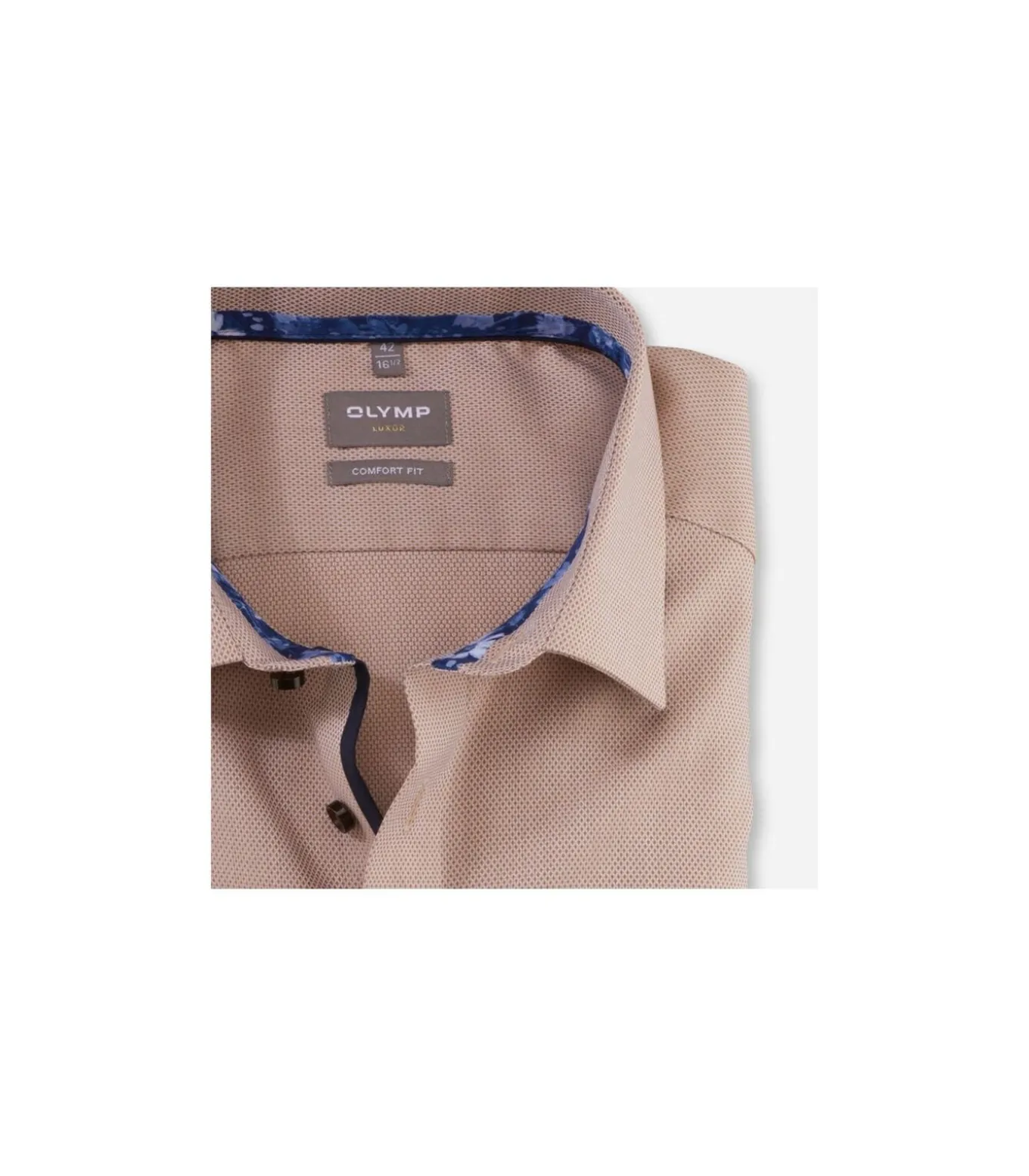 Overhemd Luxor Comfort Fit Lichtbruin