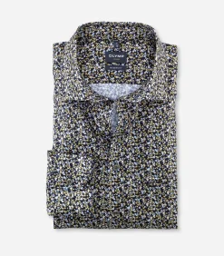 Overhemd Luxor Modern Fit Donkerblauw / Olijfgroen