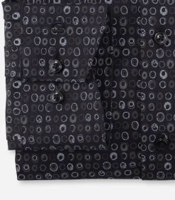 Overhemd Modern Fit Zwart Print 24/7