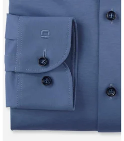 Overhemd Shirt 24/7 Jersey Bodyfit Blauw