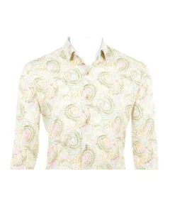 Overhemd Shirt Modern Fit Print Groen