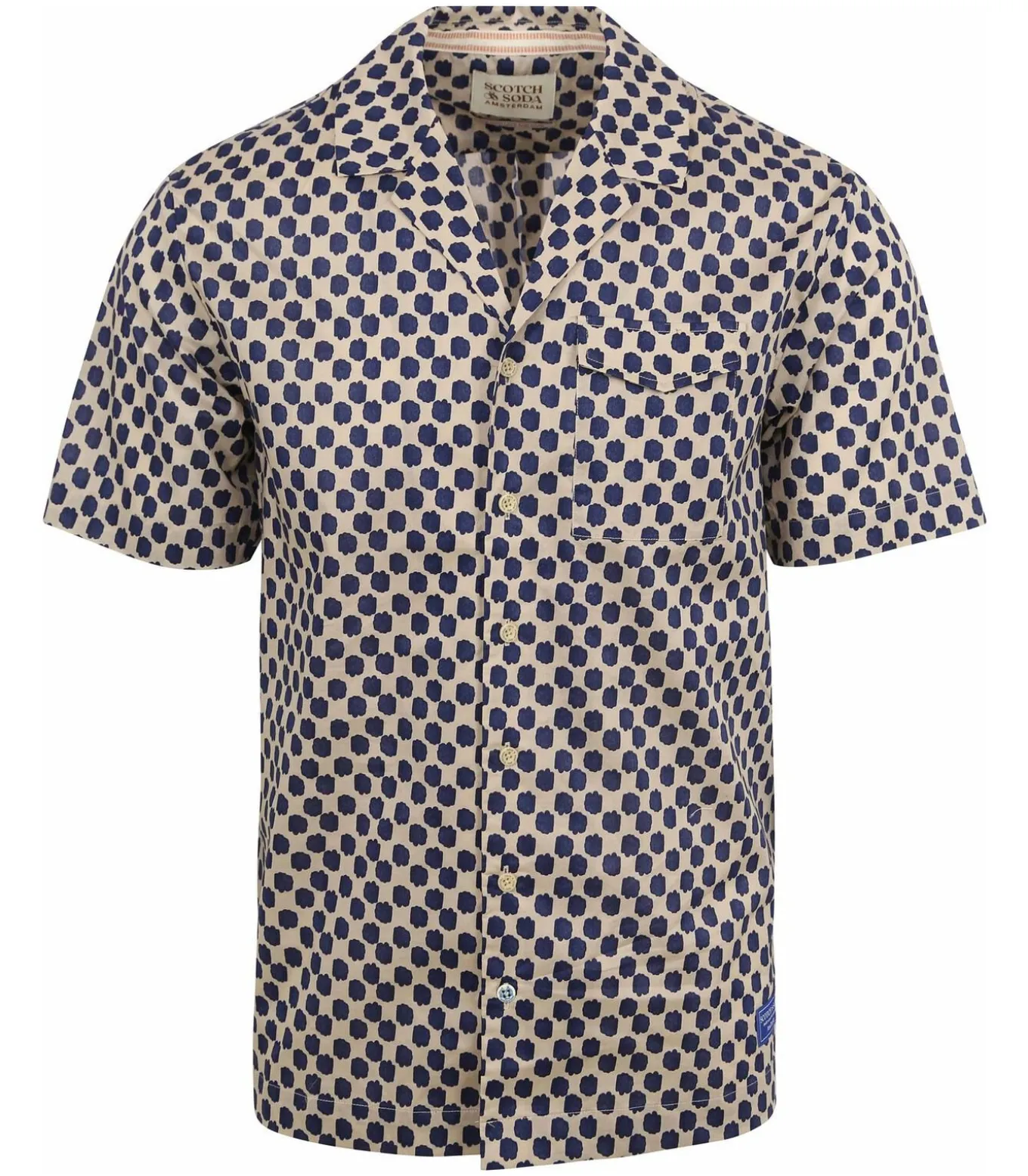 Overhemd Beige Print