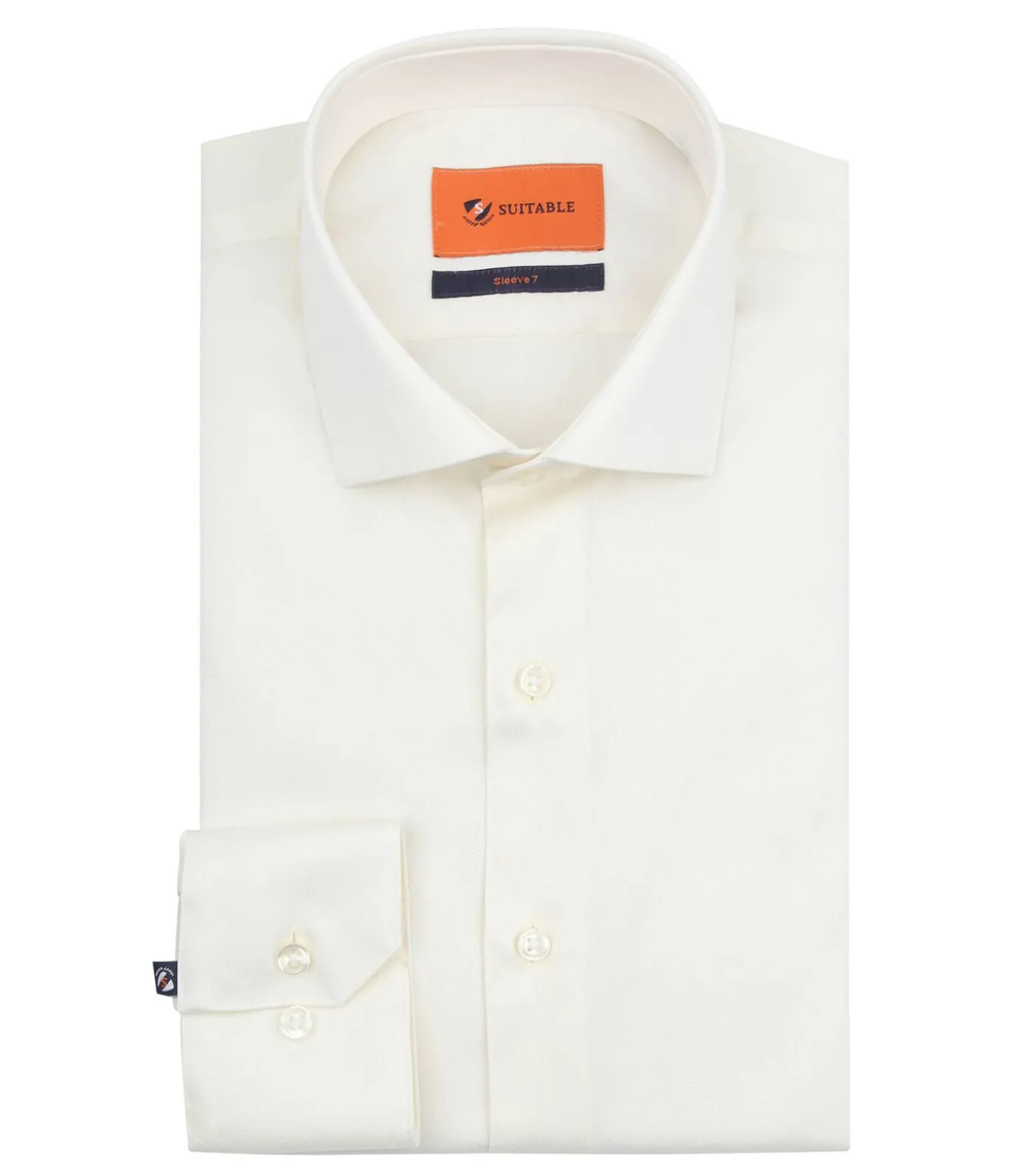 Overhemd Extra Lange Mouwen Twill Ecru