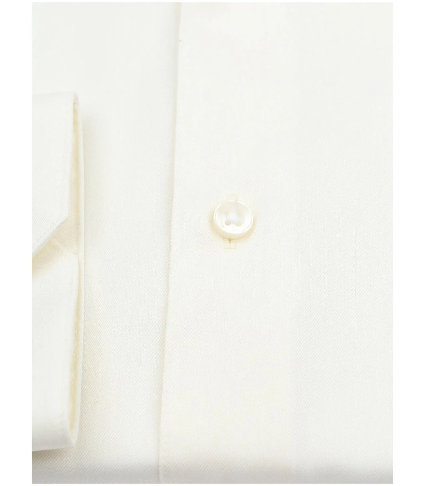 Overhemd Extra Lange Mouwen Twill Ecru