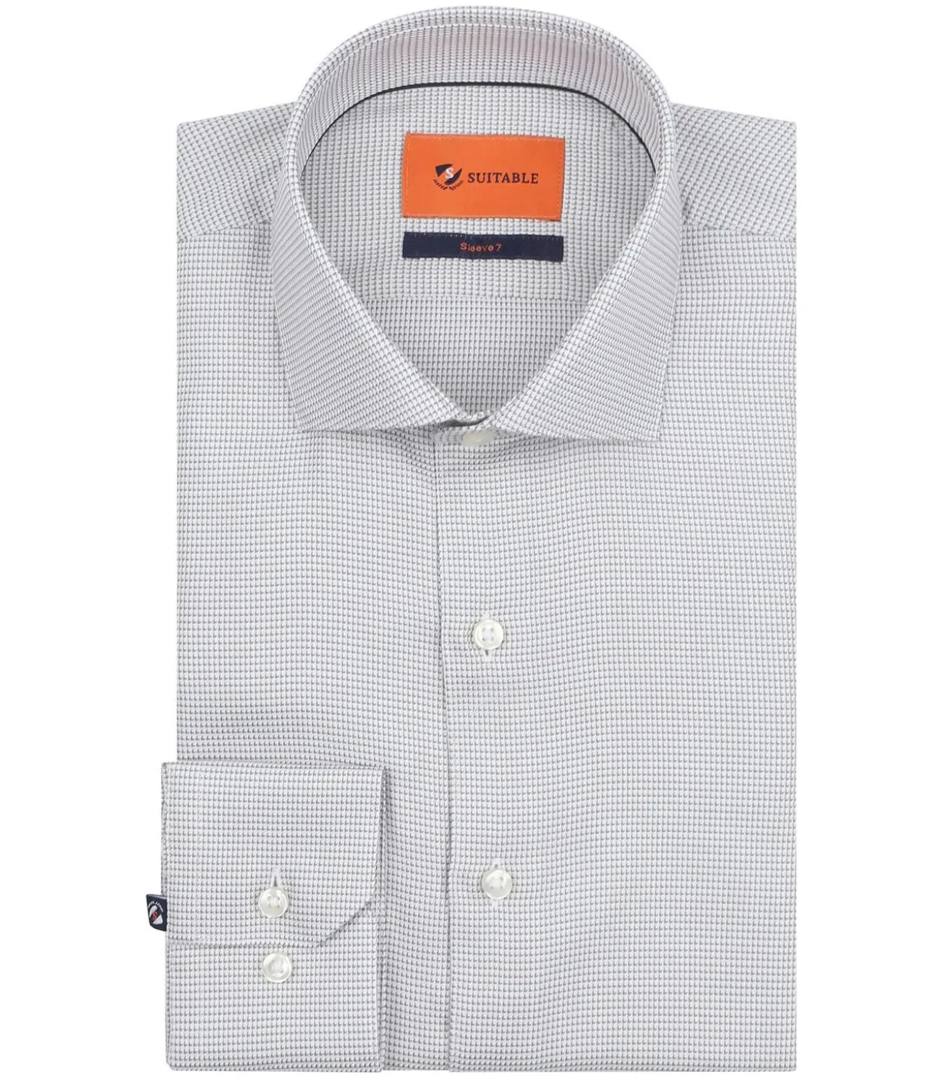 Overhemd Extra Lange Mouwen Print Taupe