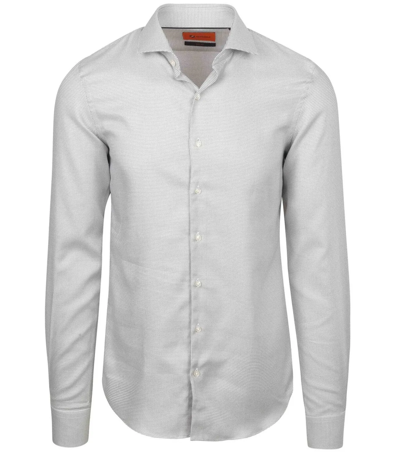 Overhemd Extra Lange Mouwen Print Taupe